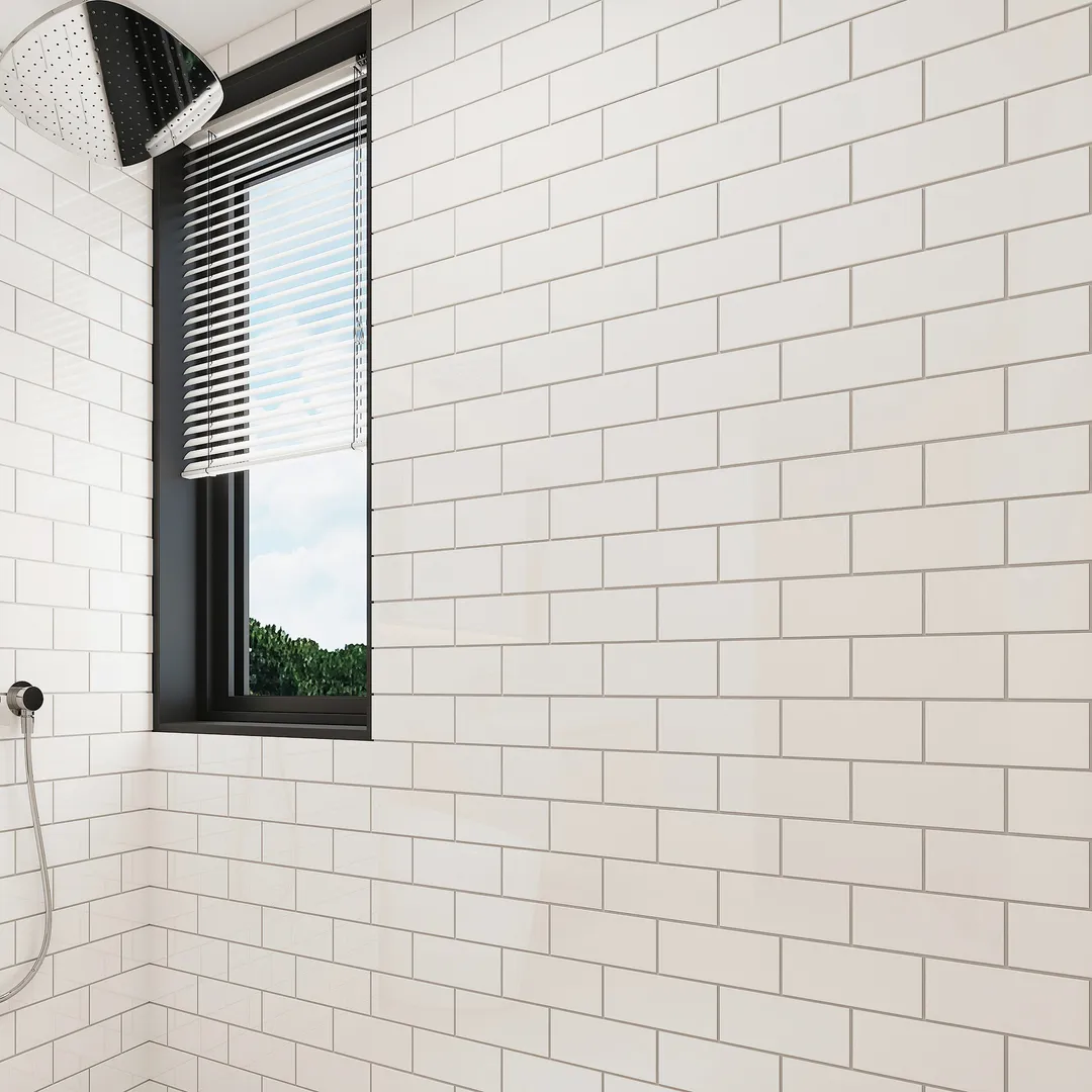 Giorbello Classic Premium Alabaster White 6-in x 12-in Glossy Glass Subway Wall Tile (5-sq. ft/ Carton), photo 4 of 7