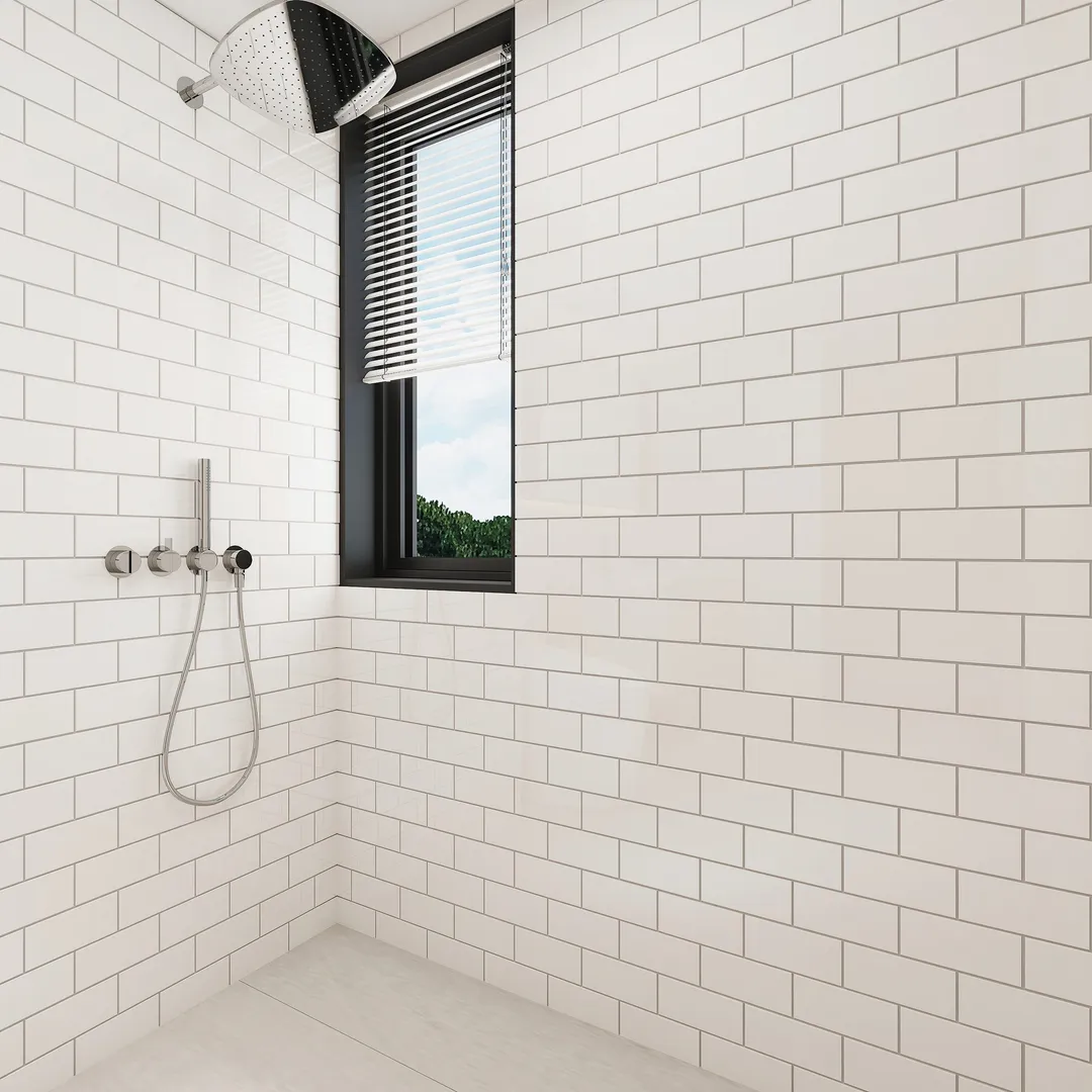 Giorbello Classic Premium Alabaster White 3-in x 6-in Glossy Glass Subway Wall Tile (5-sq. ft/ Carton), photo 3 of 7
