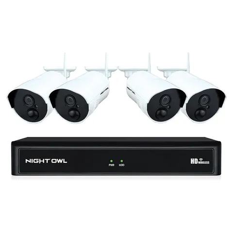 8-Channel 1080P 1TB NVR Security Camera System with 4 AC Wireless Bullet Cameras