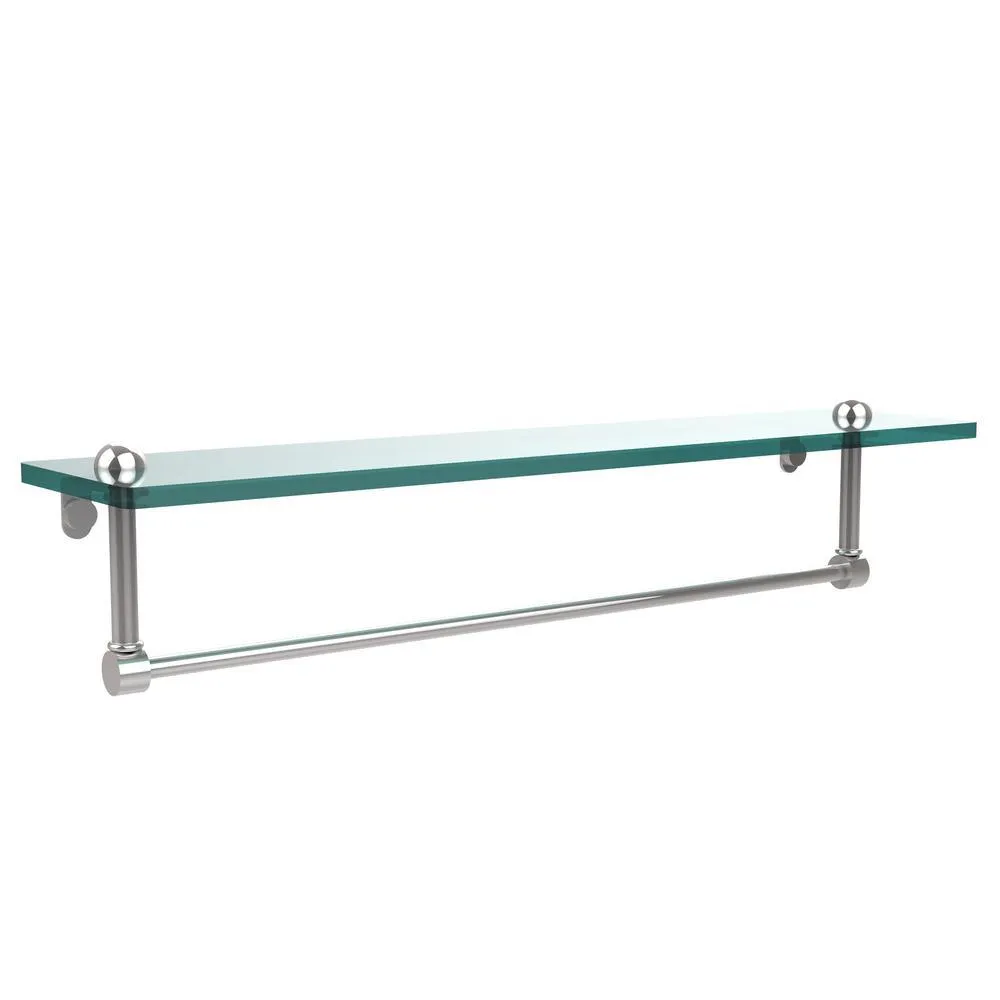 Allied Brass 22 in. L x 5 in. H x 5 in. W Clear Glass Vanity Bathroom Shelf with Towel Bar in Antique Bronze, photo 14 of 15