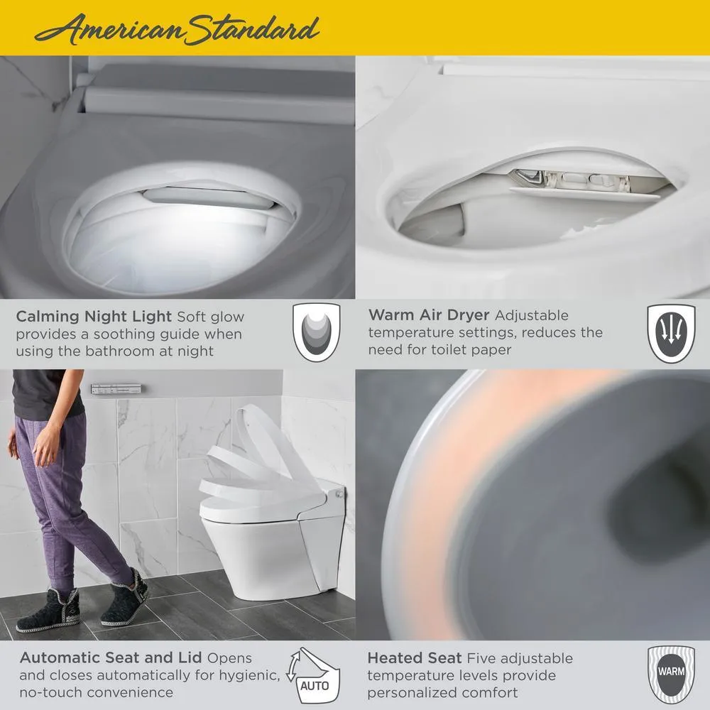 Advanced Clean 100 Spalet 12 in. Rough-In 1-piece 0.92/1.32 GPF Dual Flush Elongated Toilet in White, Seat Included, photo 6 of 10