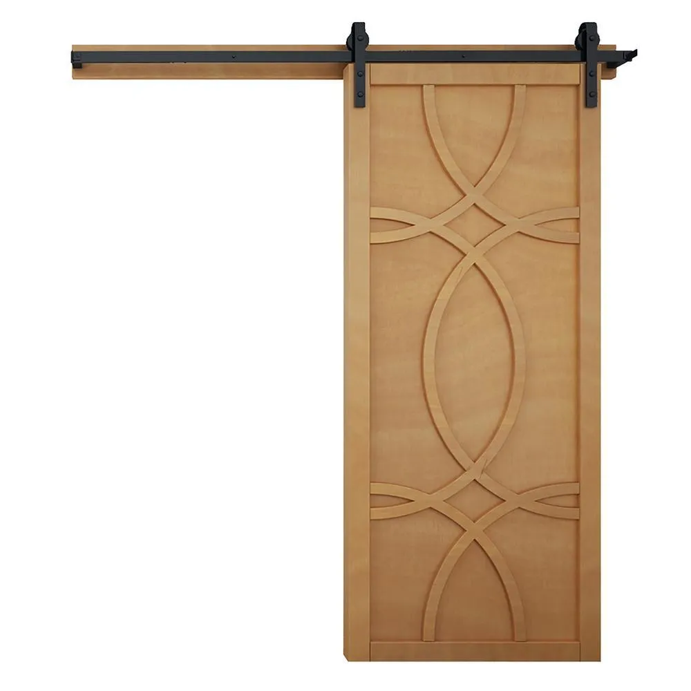 VeryCustom 42 in. x 84 in. Hollywood Bright White Wood Sliding Barn Door with Hardware Kit, photo 24 of 28