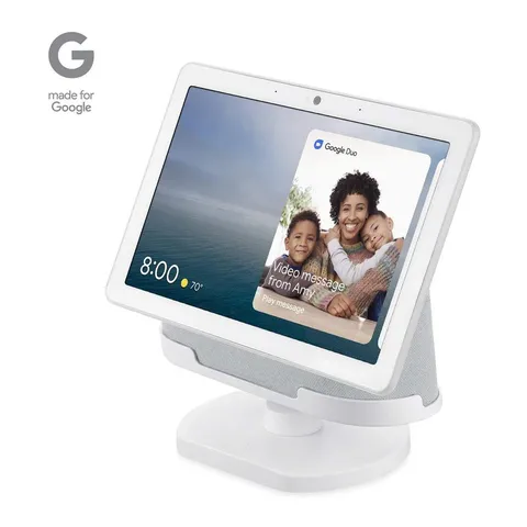 Official Made for Google Wasserstein Adjustable Stand Compatible with Google Nest Hub Max in Chalk