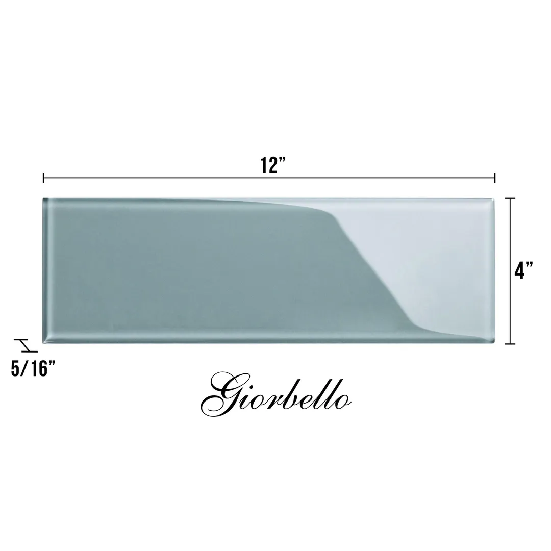 Giorbello Classic Premium Slate 4-in x 12-in Glossy Glass Subway Wall Tile (5-sq. ft/ Carton), photo 7 of 7