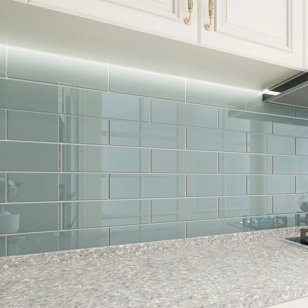 Giorbello Classic Premium Slate 4-in x 12-in Glossy Glass Subway Wall Tile (5-sq. ft/ Carton), photo 3 of 7