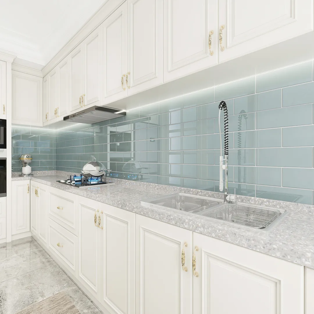 Giorbello Classic Premium Slate 4-in x 12-in Glossy Glass Subway Wall Tile (5-sq. ft/ Carton), photo 4 of 7