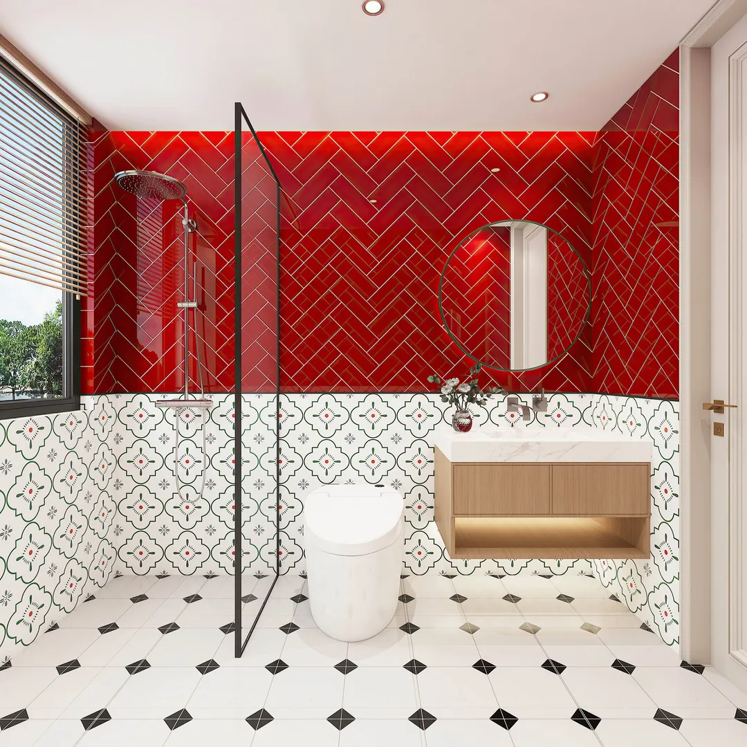 Giorbello Classic Premium Glass Subway Ruby Red 4-in x 12-in Glossy Glass Subway Wall Tile (5-sq. ft/ Carton), photo 5 of 7