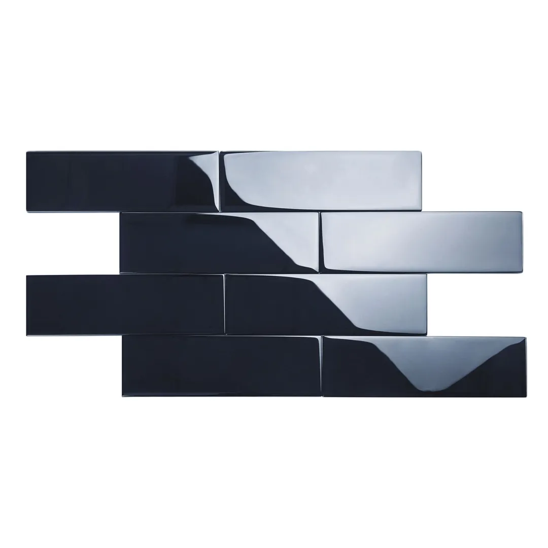 Giorbello Classic Premium Midnight Blue 4-in x 12-in Glossy Glass Subway Wall Tile (5-sq. ft/ Carton), photo 2 of 7