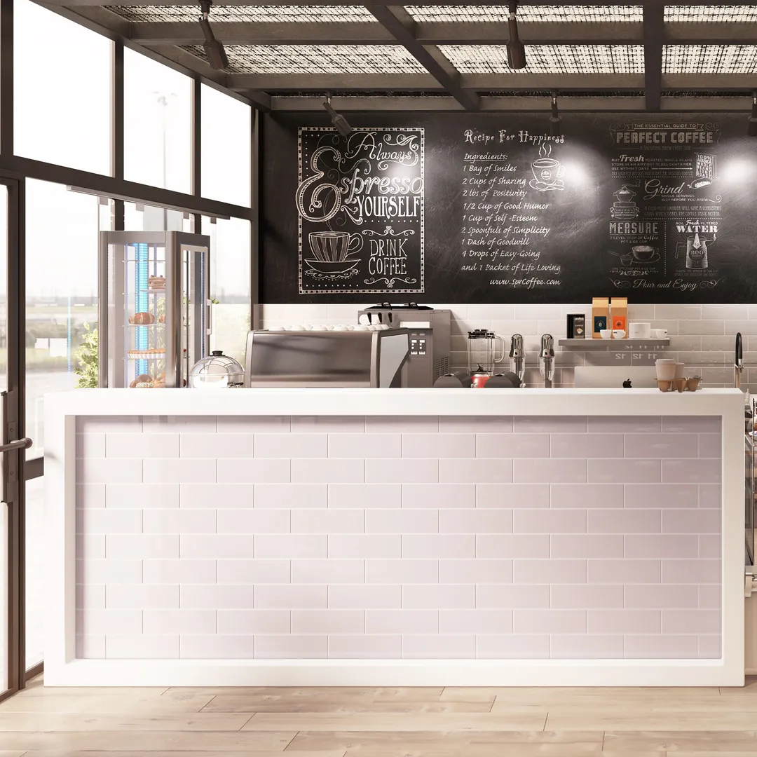 Giorbello (Sample) 4x12 glass subway tiles Rose Pale Pink 4-in x 12-in Glossy Glass Brick Subway Wall Tile, photo 4 of 6