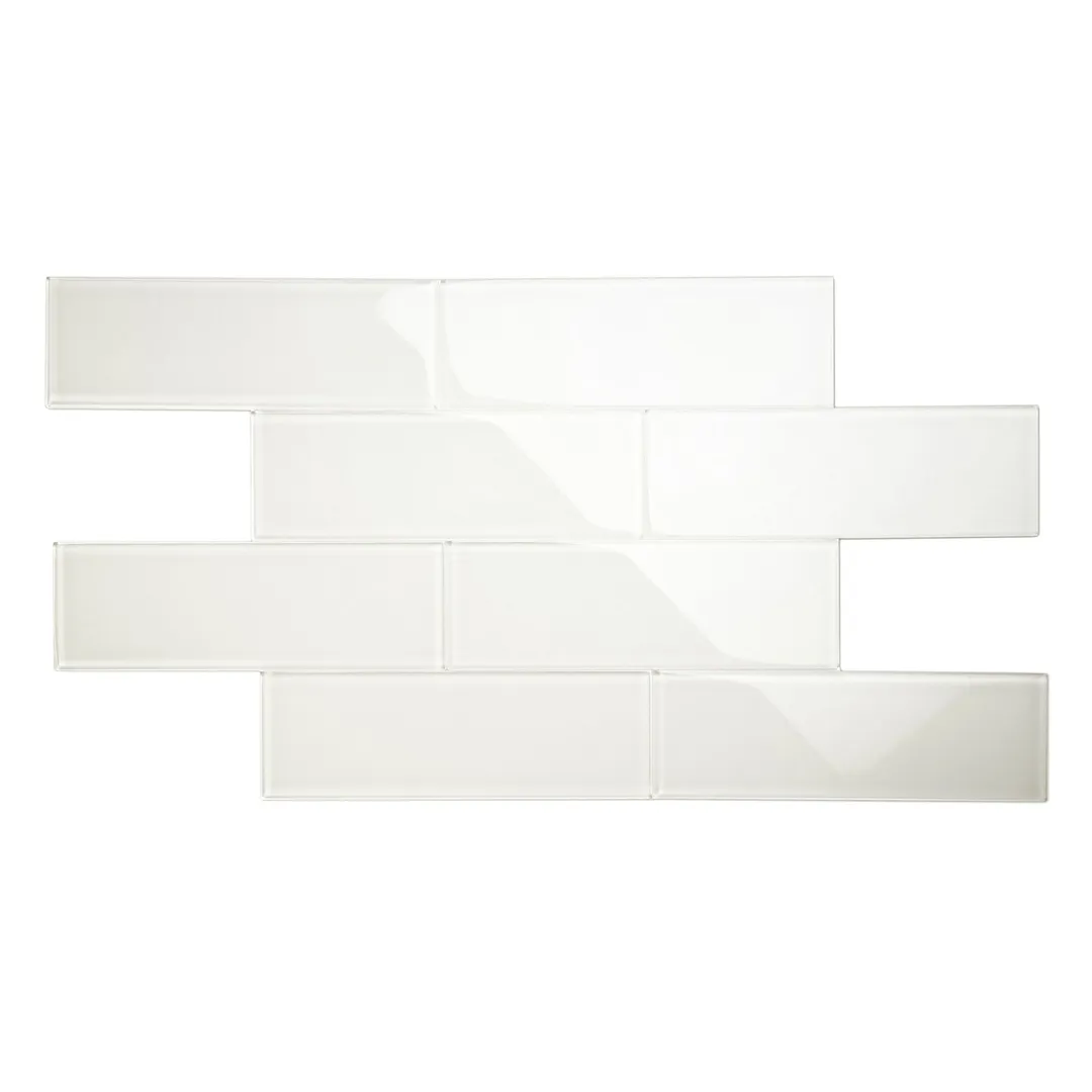 Giorbello Classic Premium Agreeable Gray 4-in x 12-in Glossy Glass Subway Wall Tile (5-sq. ft/ Carton), photo 2 of 7