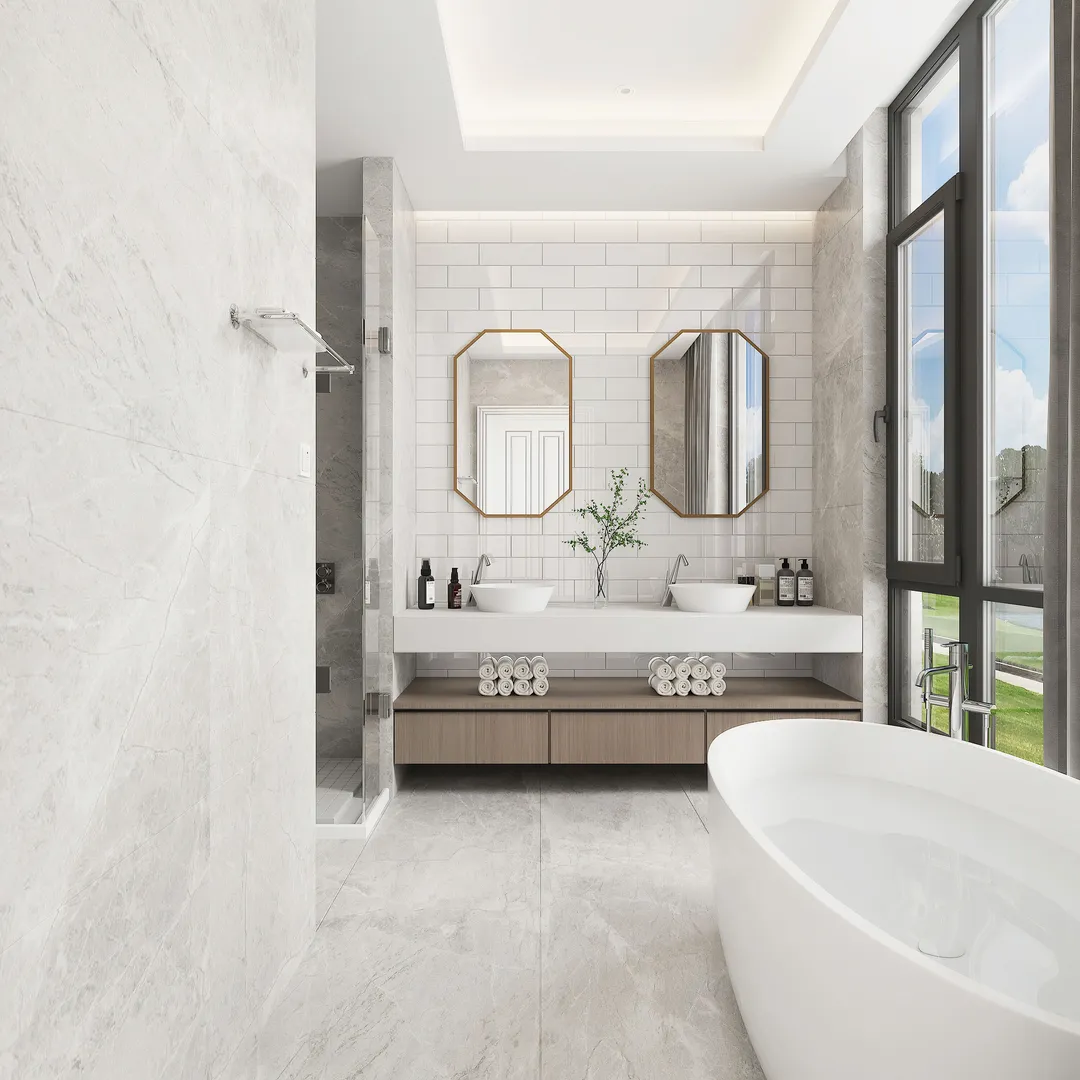 Giorbello Classic Premium Agreeable Gray 4-in x 12-in Glossy Glass Subway Wall Tile (5-sq. ft/ Carton), photo 5 of 7
