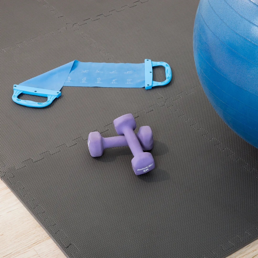 Stalwart 0.5-in W x 24-in L x 0.5-in T Interlocking Foam Gym Floor Tile (48-sq ft) (12-Pack), photo 6 of 7