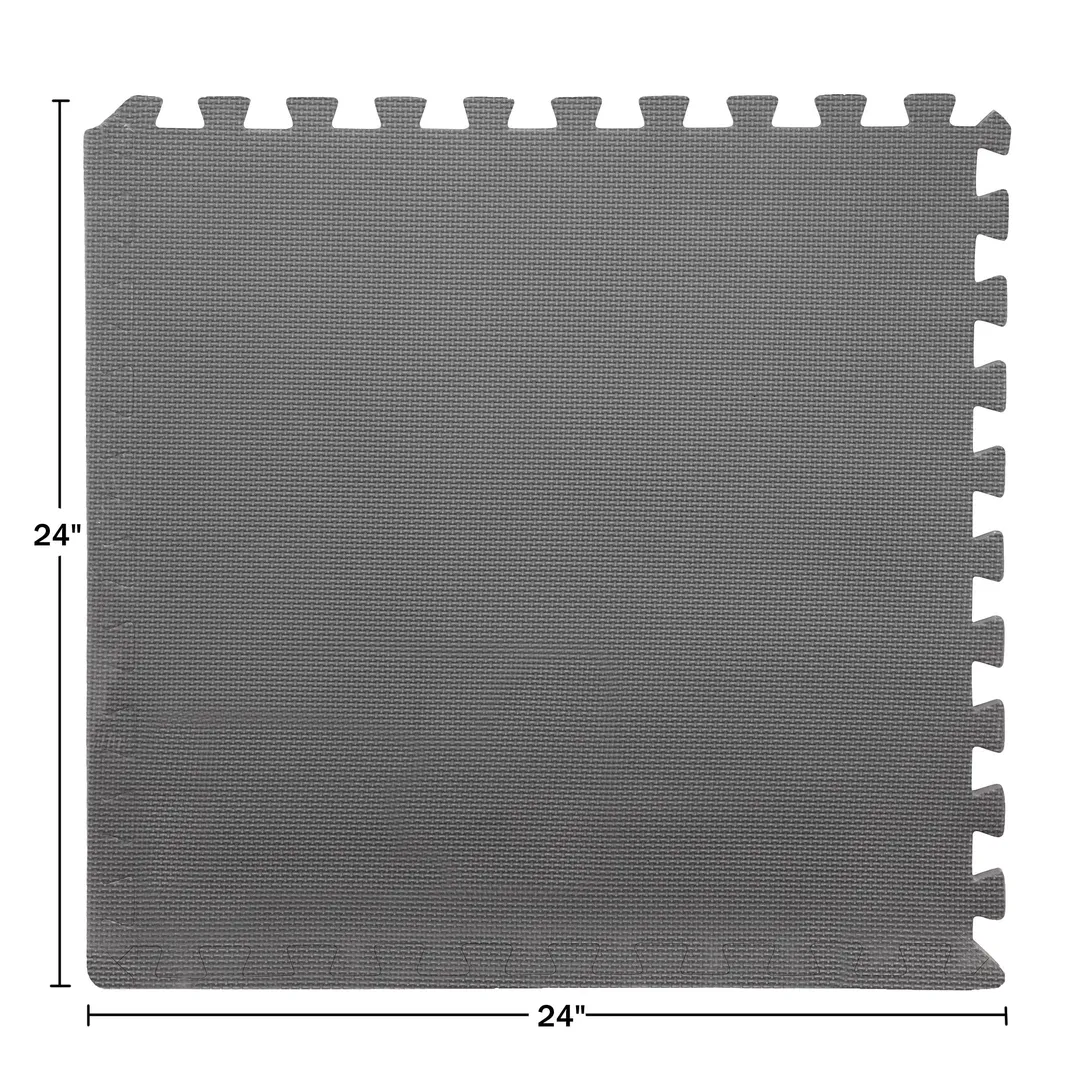 Stalwart 0.5-in W x 24-in L x 0.5-in T Interlocking Foam Gym Floor Tile (48-sq ft) (12-Pack), photo 7 of 7