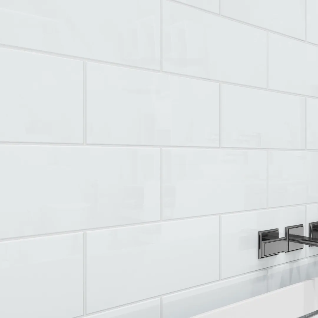 Giorbello Classic Premium Bright White 6-in x 12-in Glossy Glass Subway Wall Tile (5-sq. ft/ Carton), photo 5 of 8