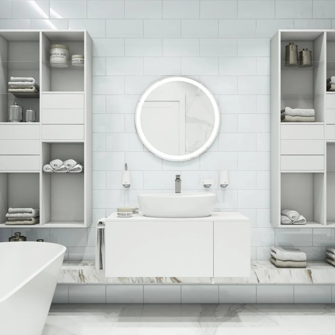 Giorbello Classic Premium Bright White 6-in x 12-in Glossy Glass Subway Wall Tile (5-sq. ft/ Carton), photo 6 of 8