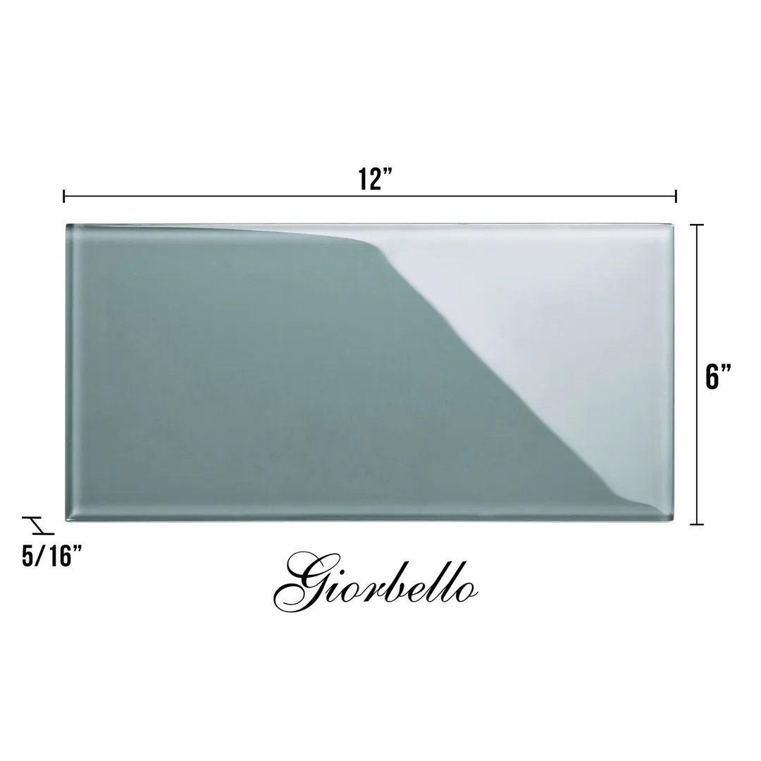 Giorbello Classic Premium Slate 6-in x 12-in Glossy Glass Subway Wall Tile (5-sq. ft/ Carton), photo 7 of 7
