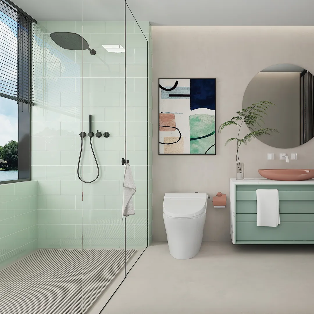 Giorbello Classic Premium Winter Sage 6-in x 12-in Glossy Glass Subway Wall Tile (5-sq. ft/ Carton), photo 5 of 7