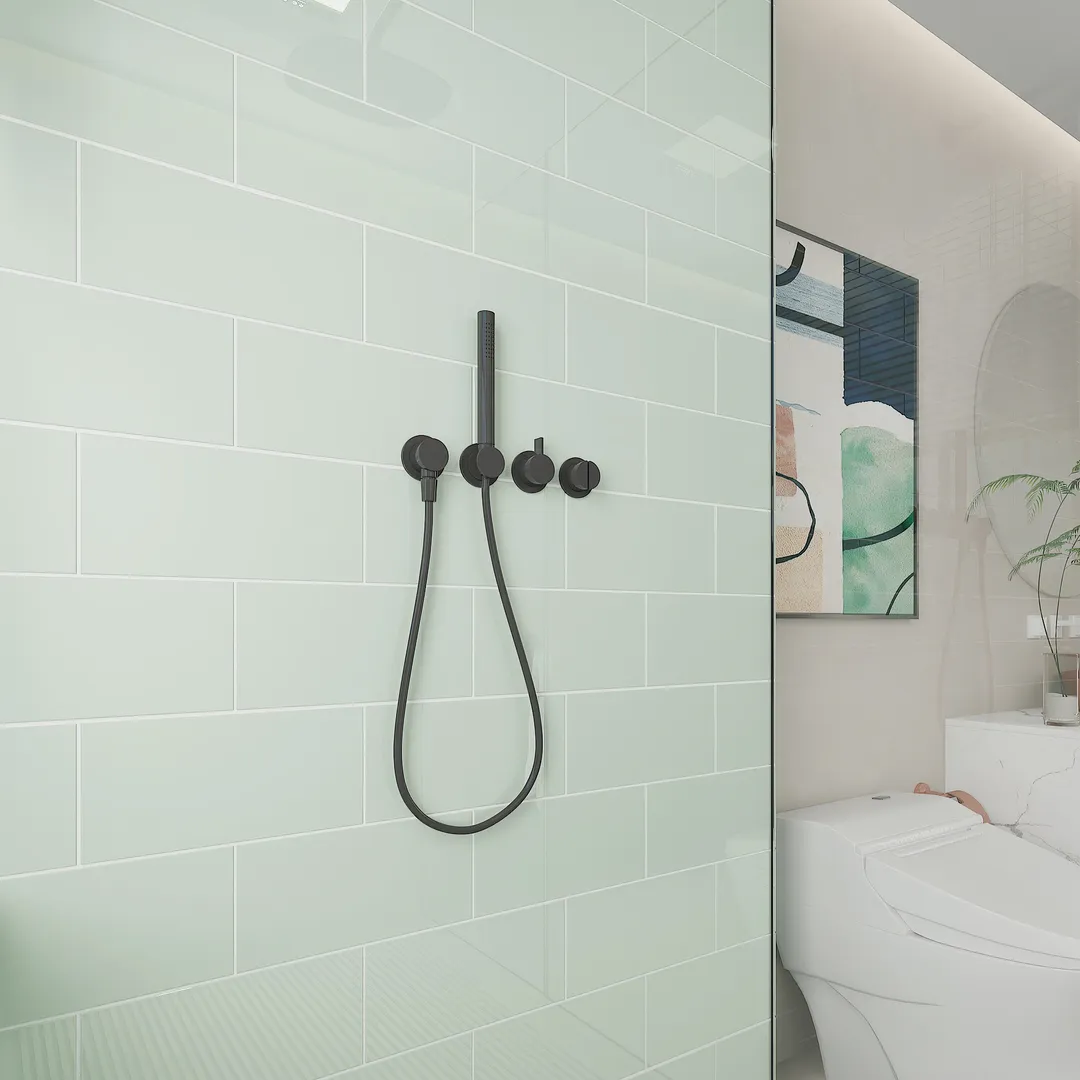 Giorbello Classic Premium Winter Sage 6-in x 12-in Glossy Glass Subway Wall Tile (5-sq. ft/ Carton), photo 3 of 7