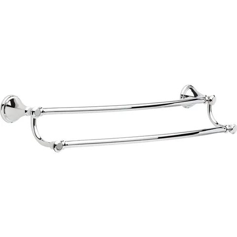 Cassidy 24-in Double Chrome Wall-Mount Double Towel Bar