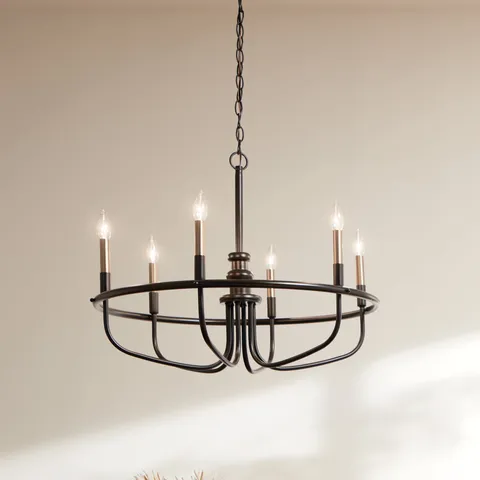 Capitol Hill 6-Light Black Chandelier