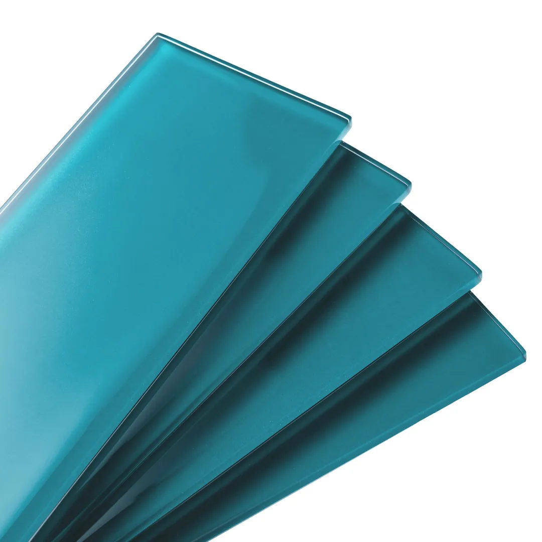 Giorbello Classic Premium Dark Teal 3-in x 9-in Glossy Glass Subway Wall Tile (5-sq. ft/ Carton), photo 6 of 7