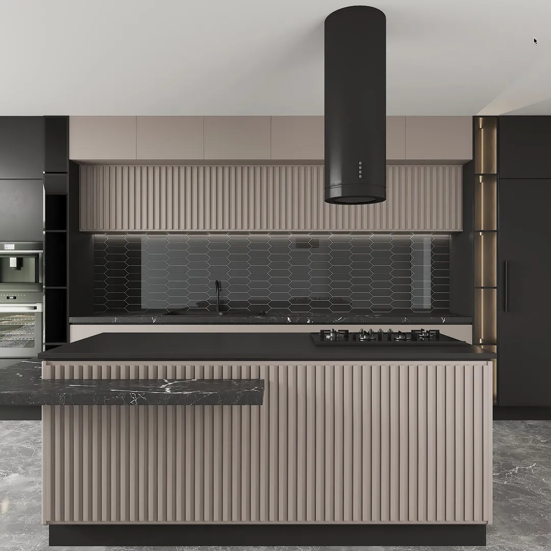 Giorbello Picket Hexagon Black 3-in x 9-in Glossy Glass Subway Wall Tile (5.8-sq. ft/ Carton), photo 6 of 7