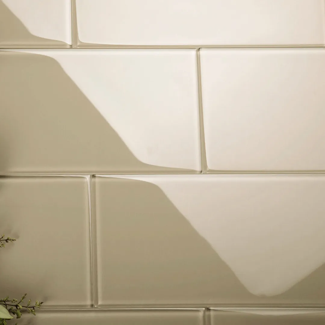 Giorbello Classic Premium Light Taupe 6-in x 12-in Glossy Glass Subway Wall Tile (5-sq. ft/ Carton), photo 2 of 7