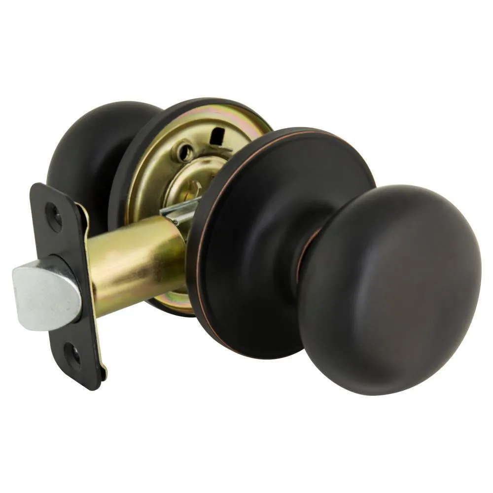 Round Aged Bronze Hall and Closet Door Knob, photo 6 of 10
