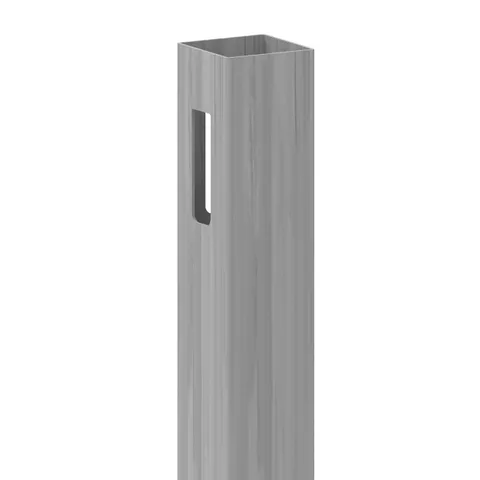 Woodgrain Gray Vinyl Corner Fence Post