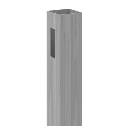 Hampton Woodgrain Gray Vinyl End Fence Post
