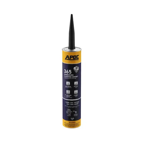 365 Fibered Rubberized Asphalt Roof/Flashing Cement, 10-oz Tube (Black)