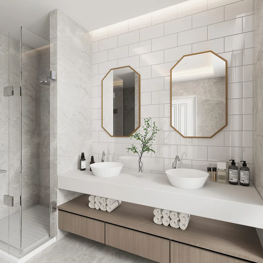 Giorbello Classic Premium Agreeable Gray 6-in x 12-in Glossy Glass Subway Wall Tile (5-sq. ft/ Carton), photo 4 of 7
