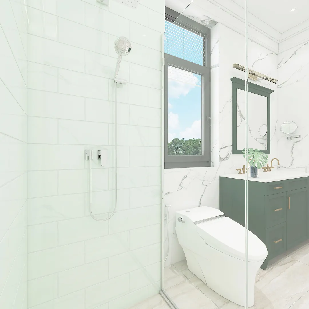 Giorbello (Sample) 6x12 glass subway tiles Dove White 6-in x 12-in Glossy Glass Brick Subway Wall Tile, photo 5 of 6