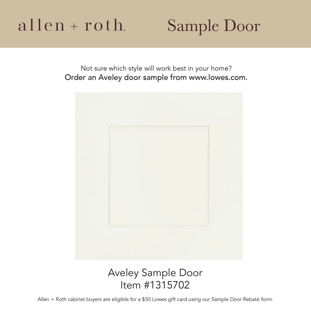 allen + roth Aveley 36-in W x 34.5-in H x 24-in D Linen Lazy Susan Corner Base Fully Assembled Cabinet (Flat Panel Shaker Style), photo 19 of 19
