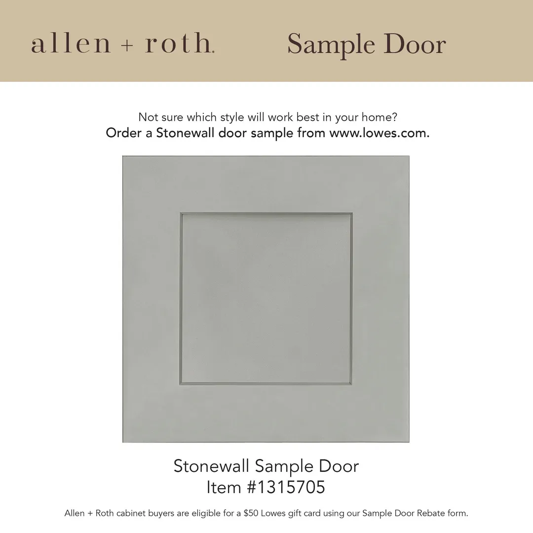 allen + roth Stonewall 33-in W x 34.5-in H x 24-in D Stone Lazy Susan Corner Base Fully Assembled Cabinet (Flat Panel Shaker Style), photo 16 of 16