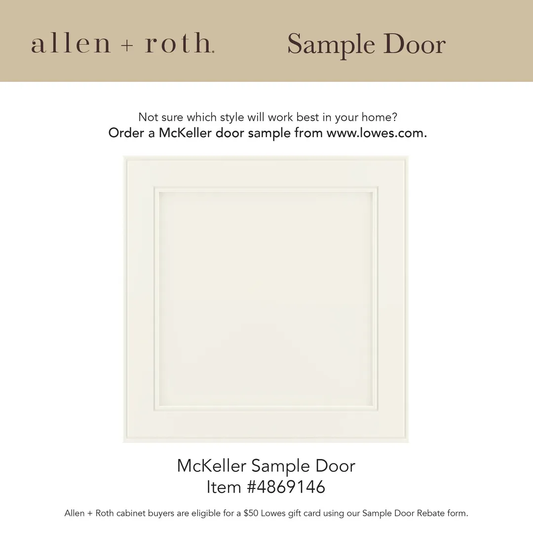 allen + roth McKeller 36-in W x 34.5-in H x 24-in D Linen Lazy Susan Corner Base Fully Assembled Cabinet (Flat Panel Square Style), photo 15 of 15
