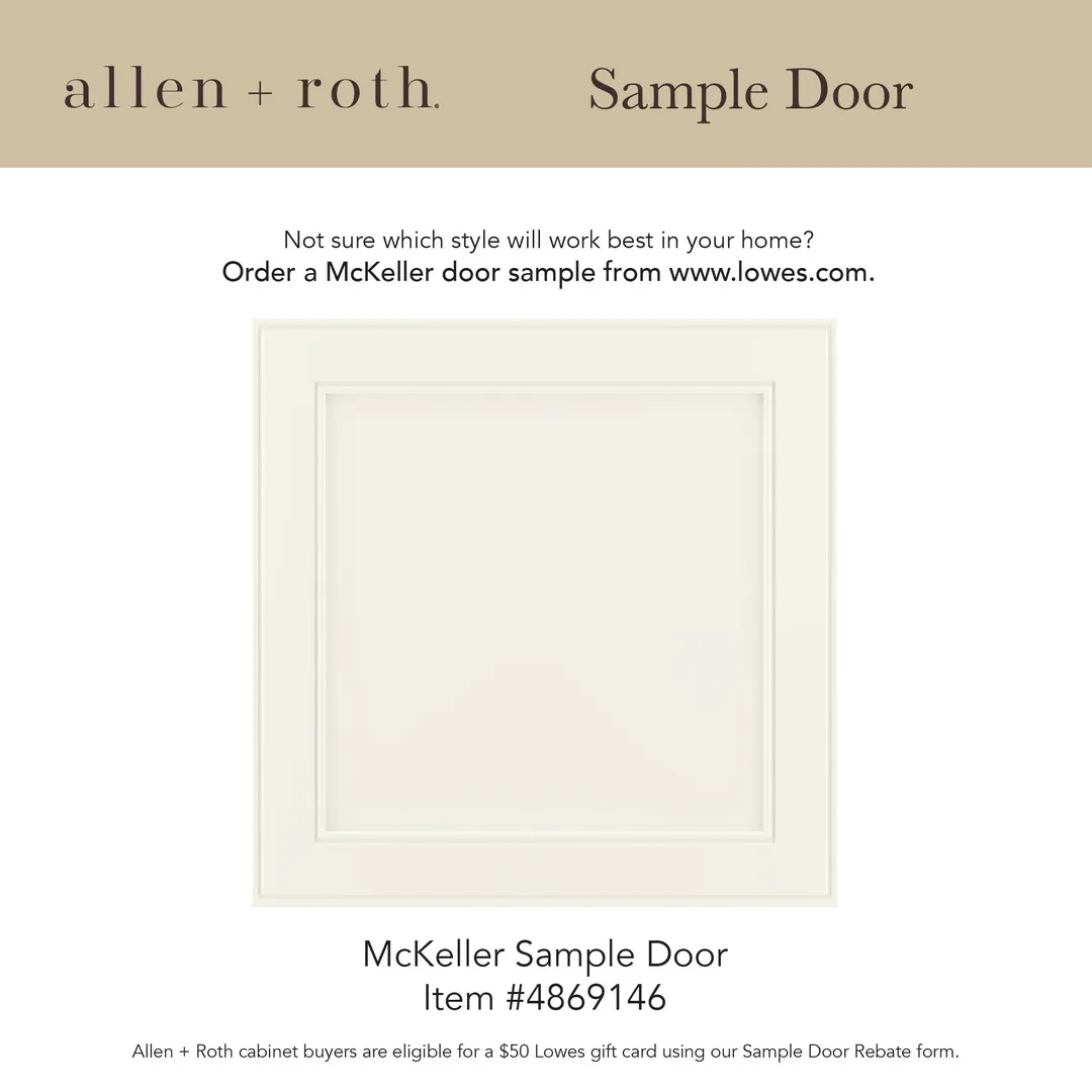 allen + roth McKeller 36-in W x 34.5-in H x 24-in D Linen Lazy Susan Corner Base Fully Assembled Cabinet (Flat Panel Mitered Style), photo 15 of 15