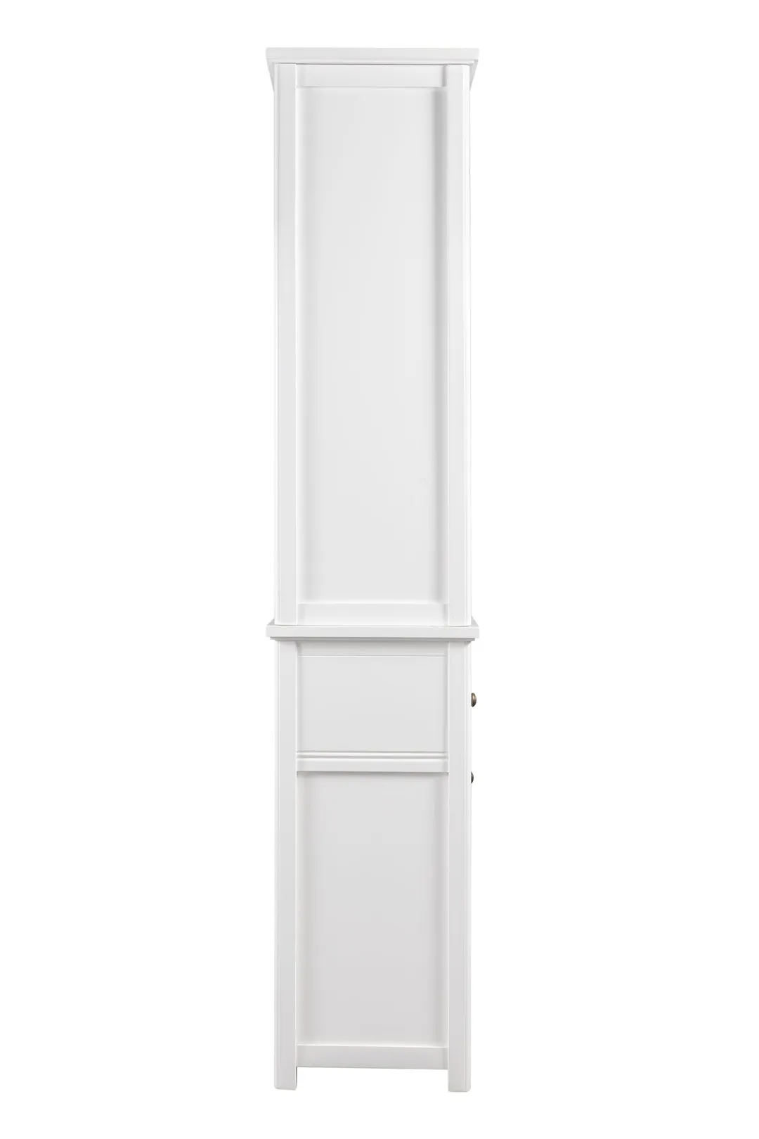 Alaterre Furniture Dorset 17-in x 65-in x 13-in White Wood Freestanding Linen Cabinet, photo 6 of 10
