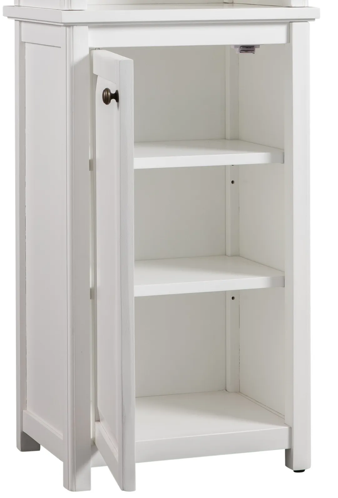 Alaterre Furniture 17-in x 65-in x 13-in White Wood Freestanding Linen Cabinet, photo 6 of 9