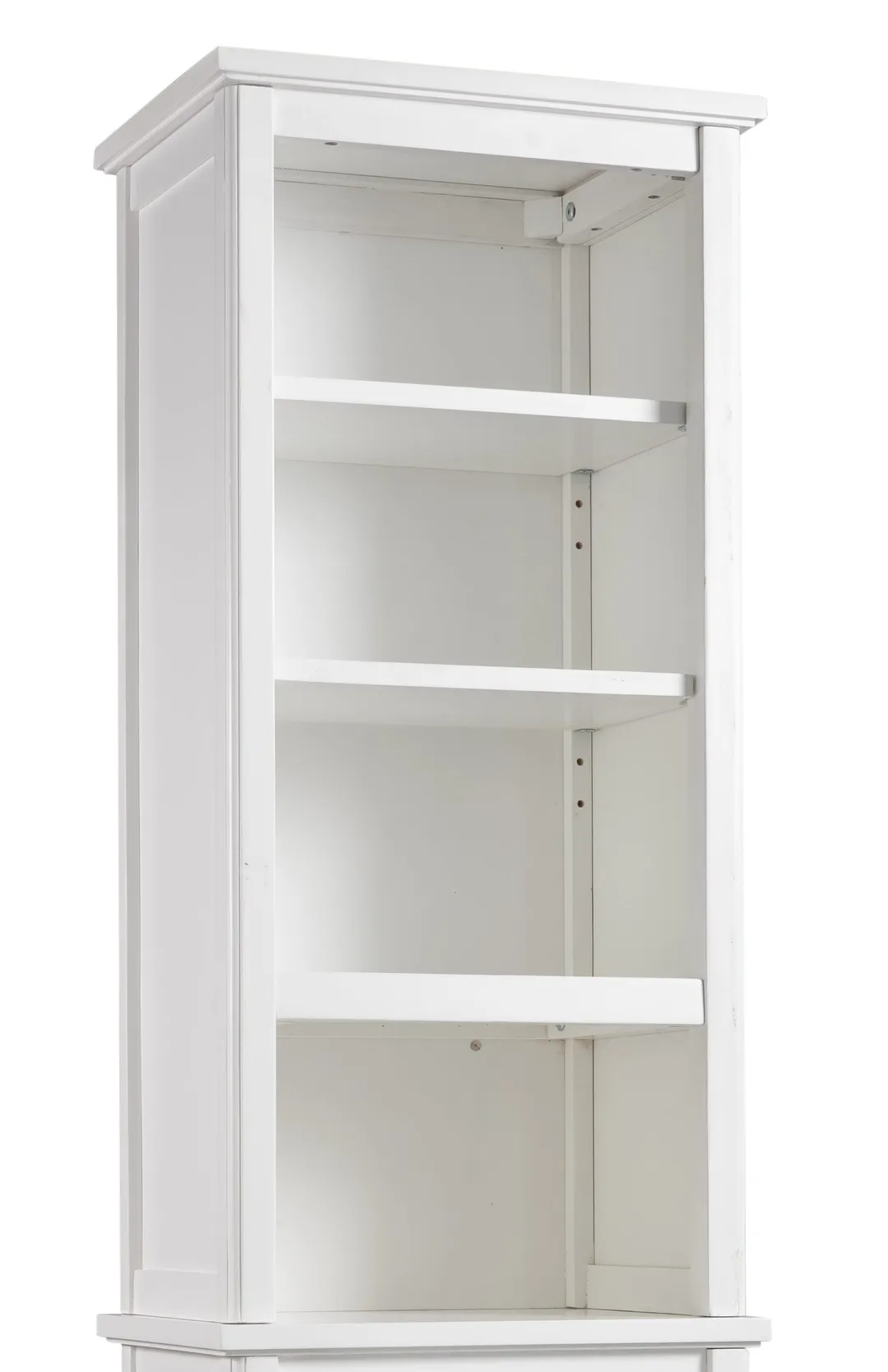 Alaterre Furniture 17-in x 65-in x 13-in White Wood Freestanding Linen Cabinet, photo 5 of 9