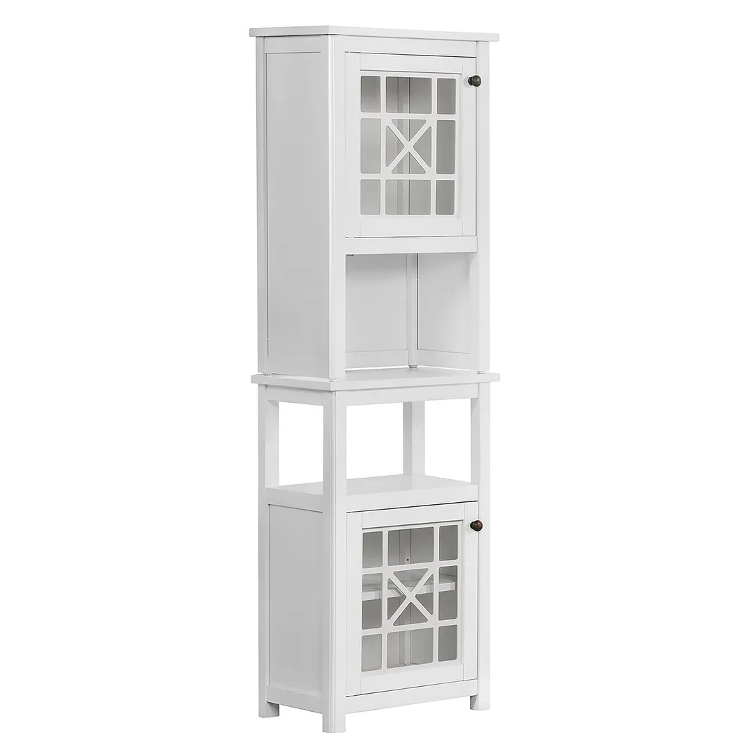 Alaterre Furniture 27-in x 37-in x 8-in White Wood Wall-mount Linen Cabinet, photo 11 of 13