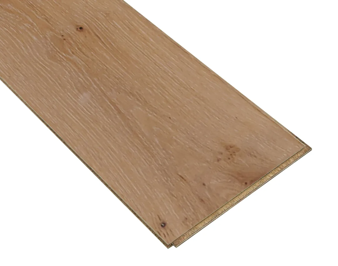 Bruce Nature of Wood Plus Soft Brown White Oak 6-1/2-in W x 7/16-in T x Varying Length Wirebrushed Engineered Hardwood Flooring (30.37-sq ft / Carton), photo 4 of 6