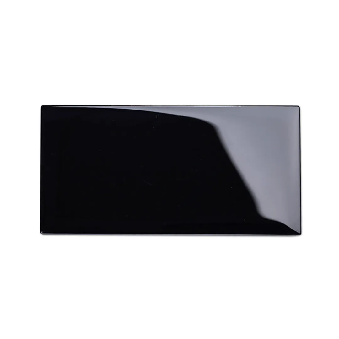 Giorbello Classic Premium Black 6-in x 12-in Glossy Glass Subway Wall Tile (5-sq. ft/ Carton), photo 2 of 7