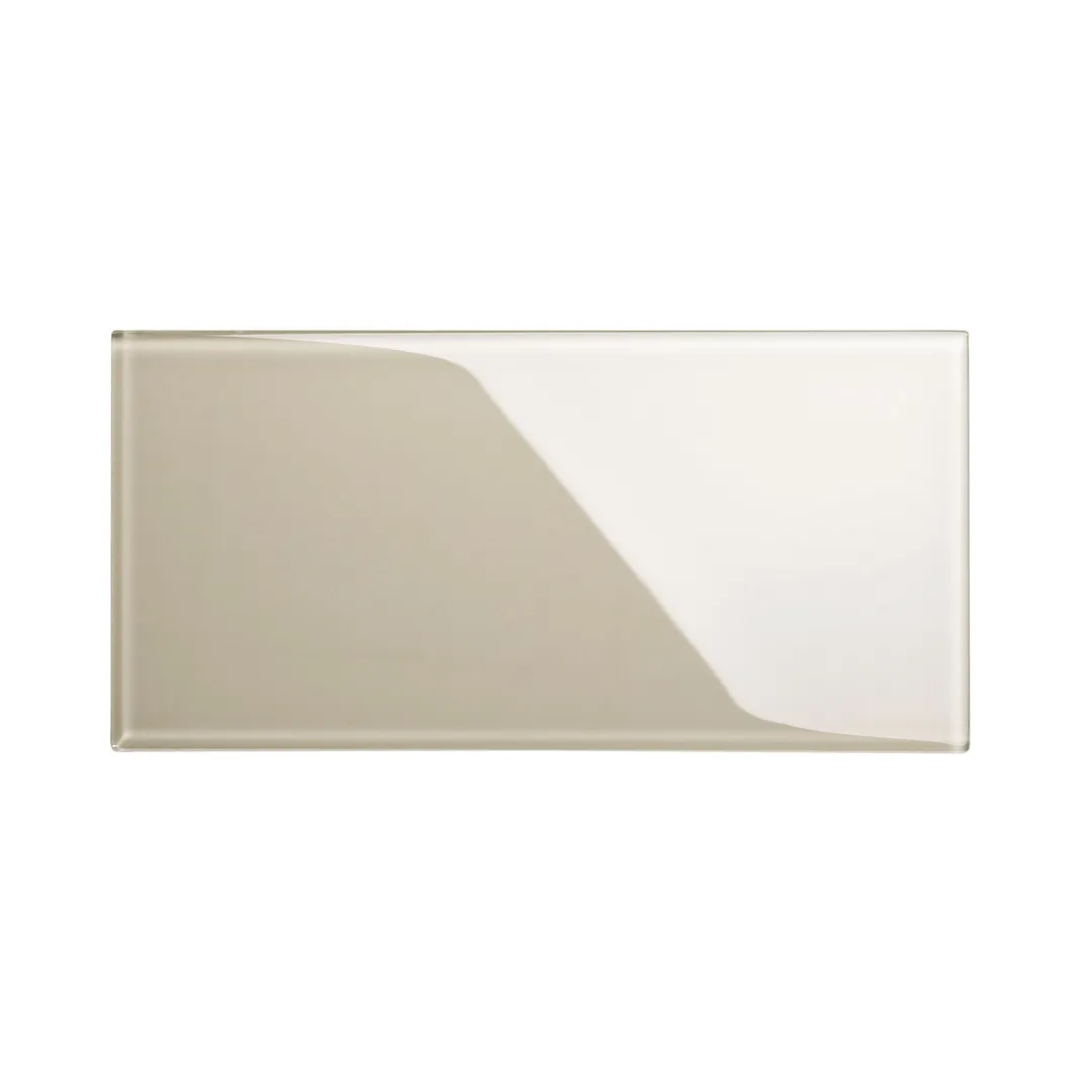 Giorbello Classic Premium Light Taupe 6-in x 12-in Glossy Glass Subway Wall Tile (5-sq. ft/ Carton), photo 6 of 7