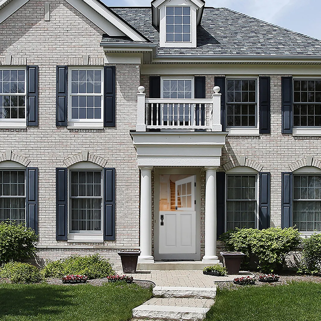 Creative Entryways Craftsman Prehung Single Dutch Front Door - White, photo 4 of 6
