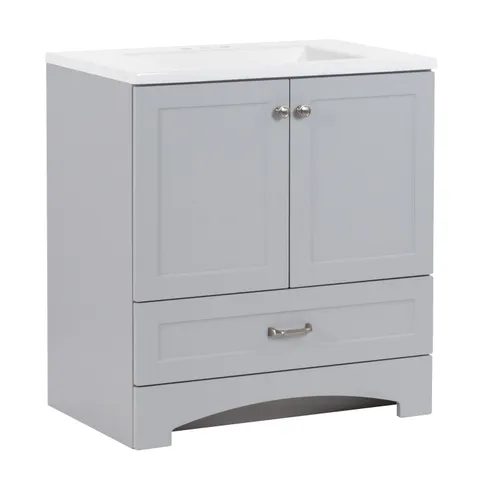 Cassidy 30-in Pearl Gray Bathroom Vanity Combo