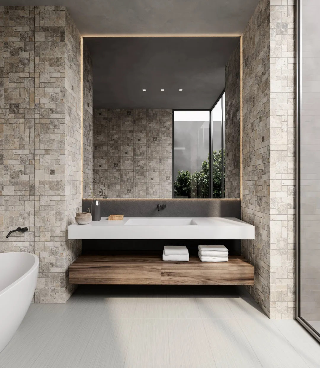 Satori Ikon Glacier 12-in x 24-in Matte Porcelain Subway Floor and Wall Tile (1.94-sq. ft/ Piece), photo 3 of 12