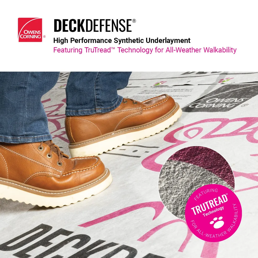 Owens Corning Deck Defense 42-in x 286-ft (1001-sq ft) Synthetic Roof Underlayment Roll, photo 2 of 8