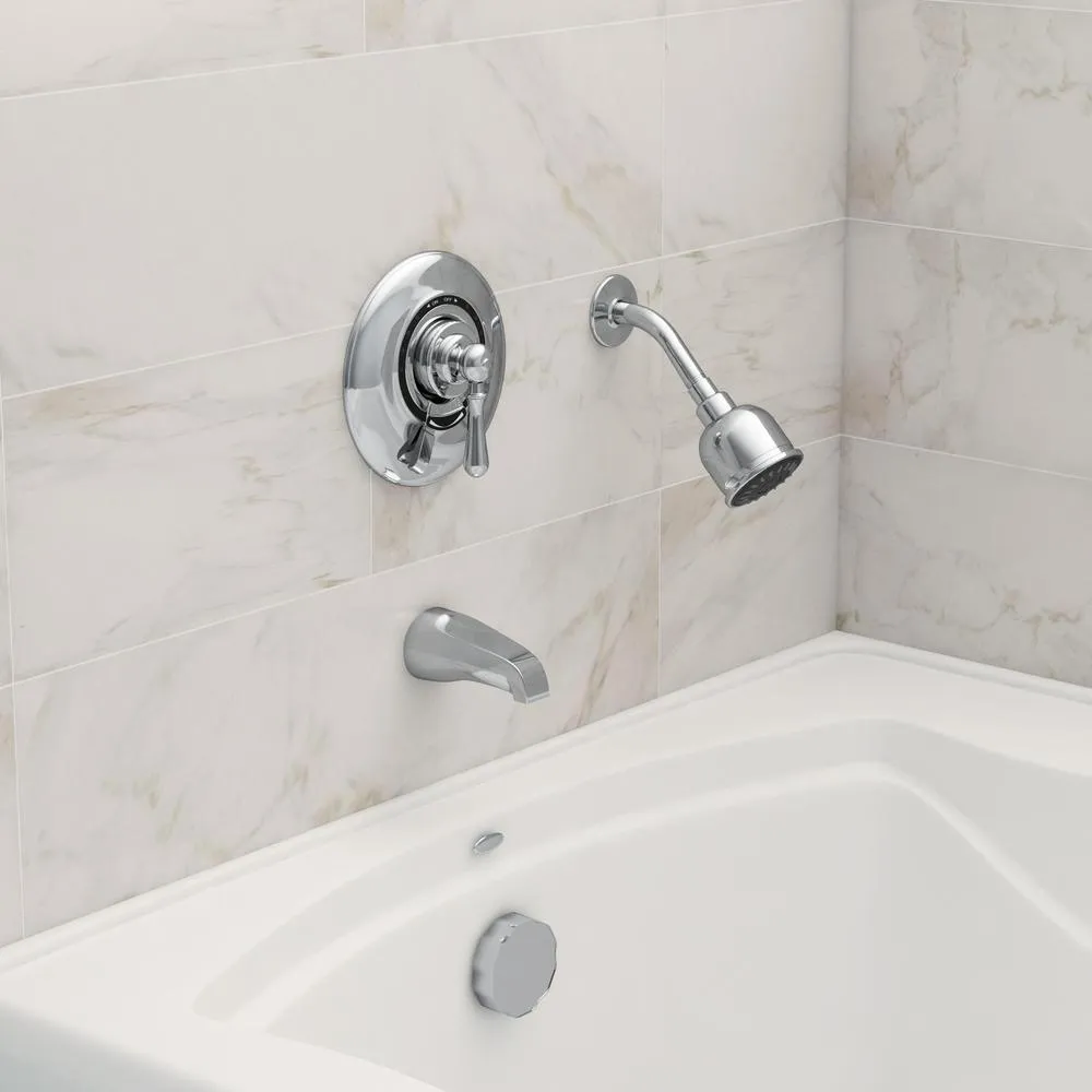 Symmons Allura Pressure Balance Single-Handle 3-Spray Tub and Shower Faucet in Satin Nickel (Valve Included), photo 2 of 2