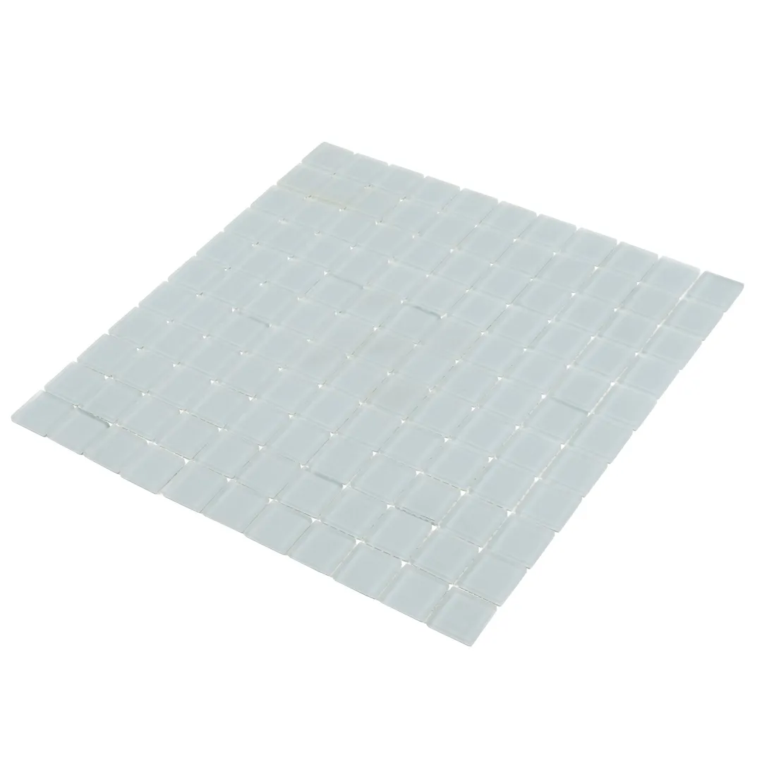 Apollo Tile (Sample) Floor and Wall Tile Mink Gray 4-in x 4-in Matte Glass Uniform Squares Mosaic Floor and Wall Tile, photo 5 of 6